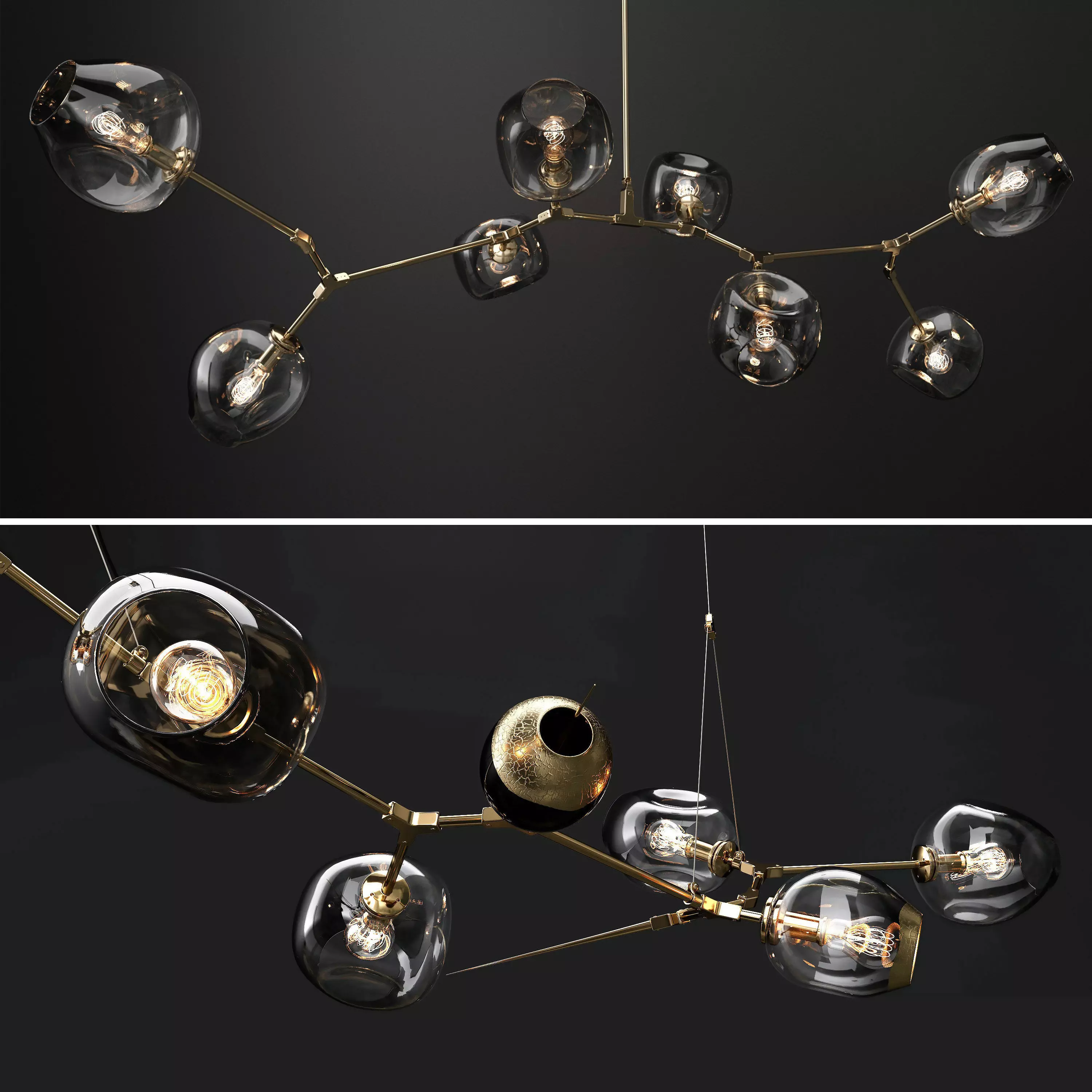 Branching bubble and Branching burst 3D model_0