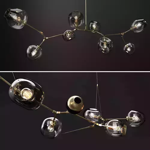 Branching bubble and Branching burst 3D model