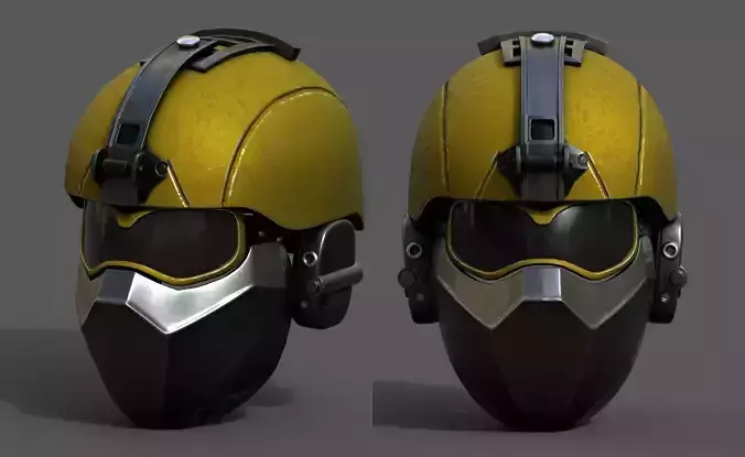 Helmet scifi military combat soldier fantasy cyborg 