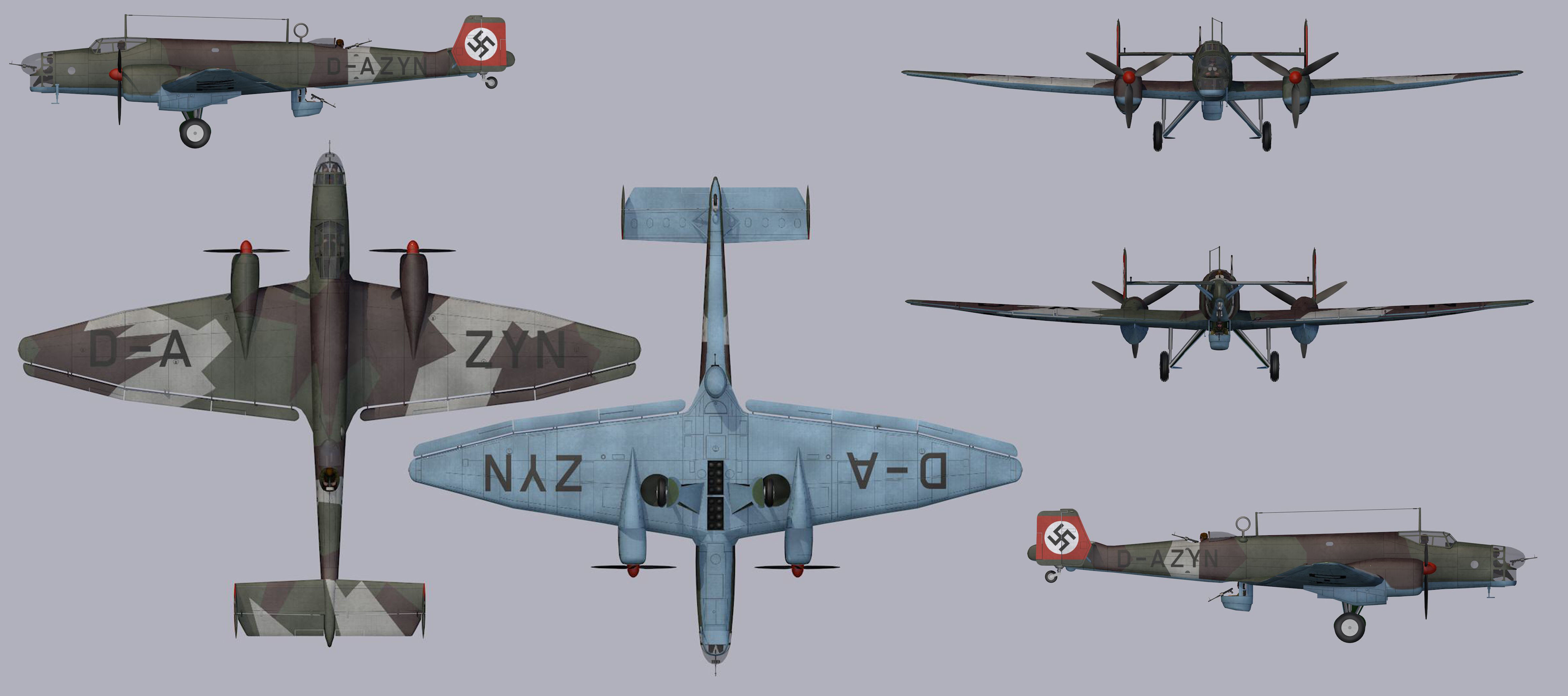 Junkers Ju-86 D-1 3D model_12