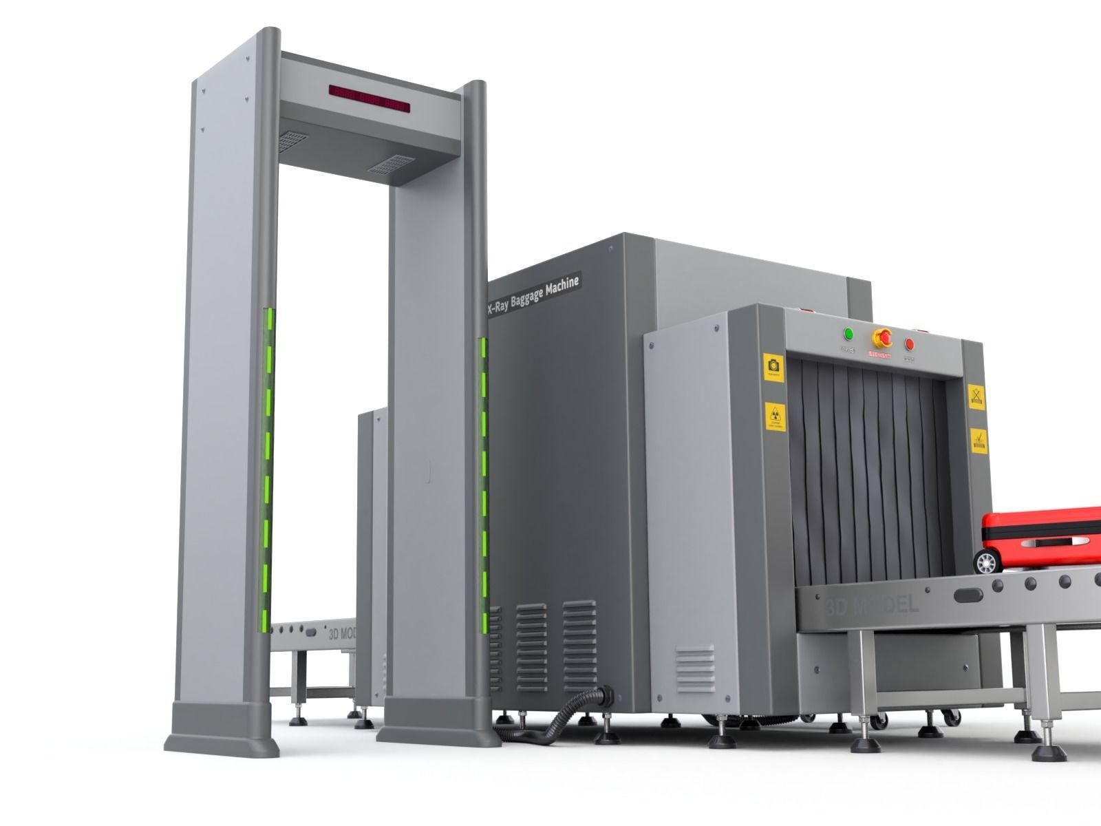 Airport Security Checkpoint 3D model_10