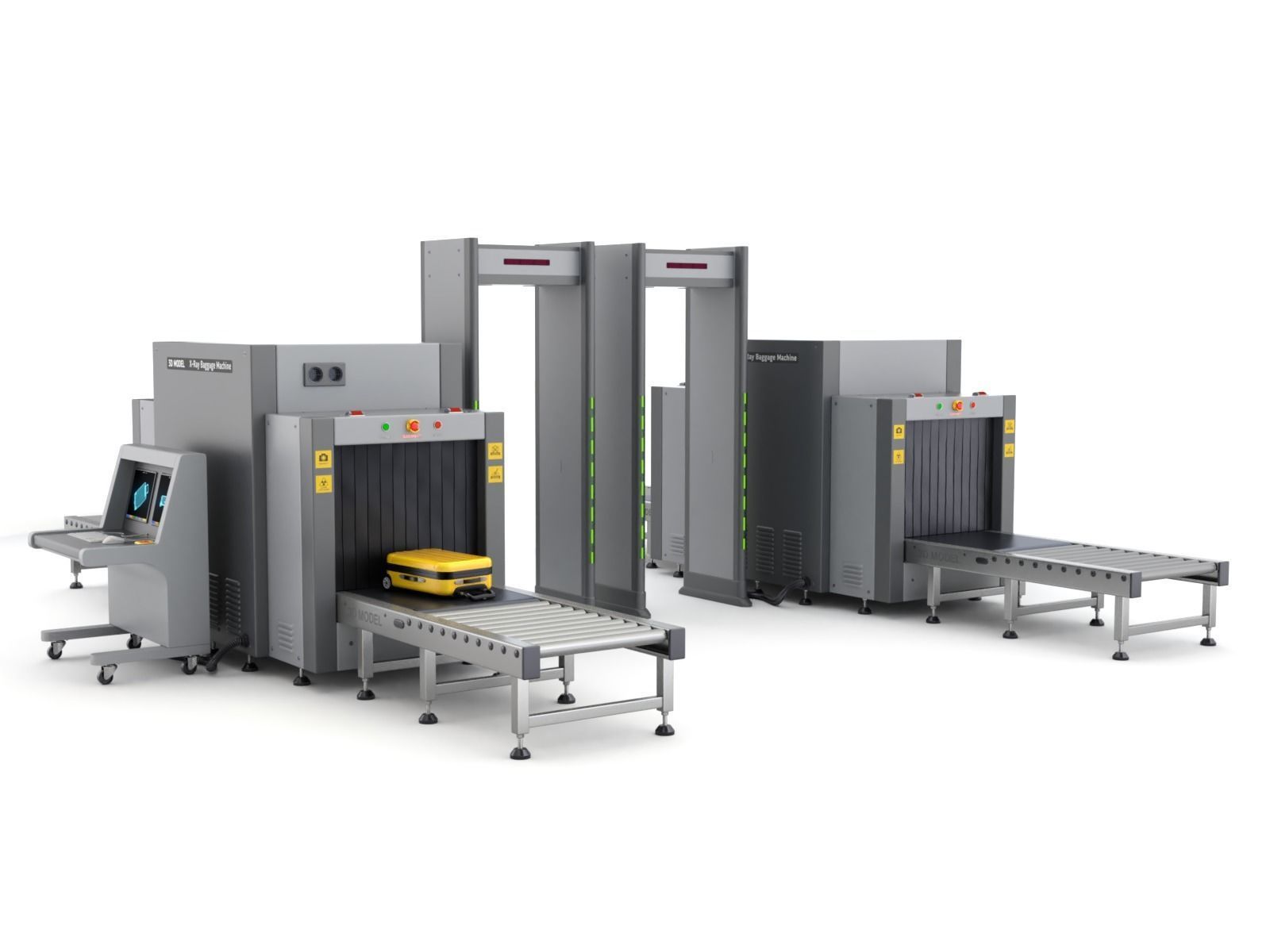 Airport Security Checkpoint 3D model_12