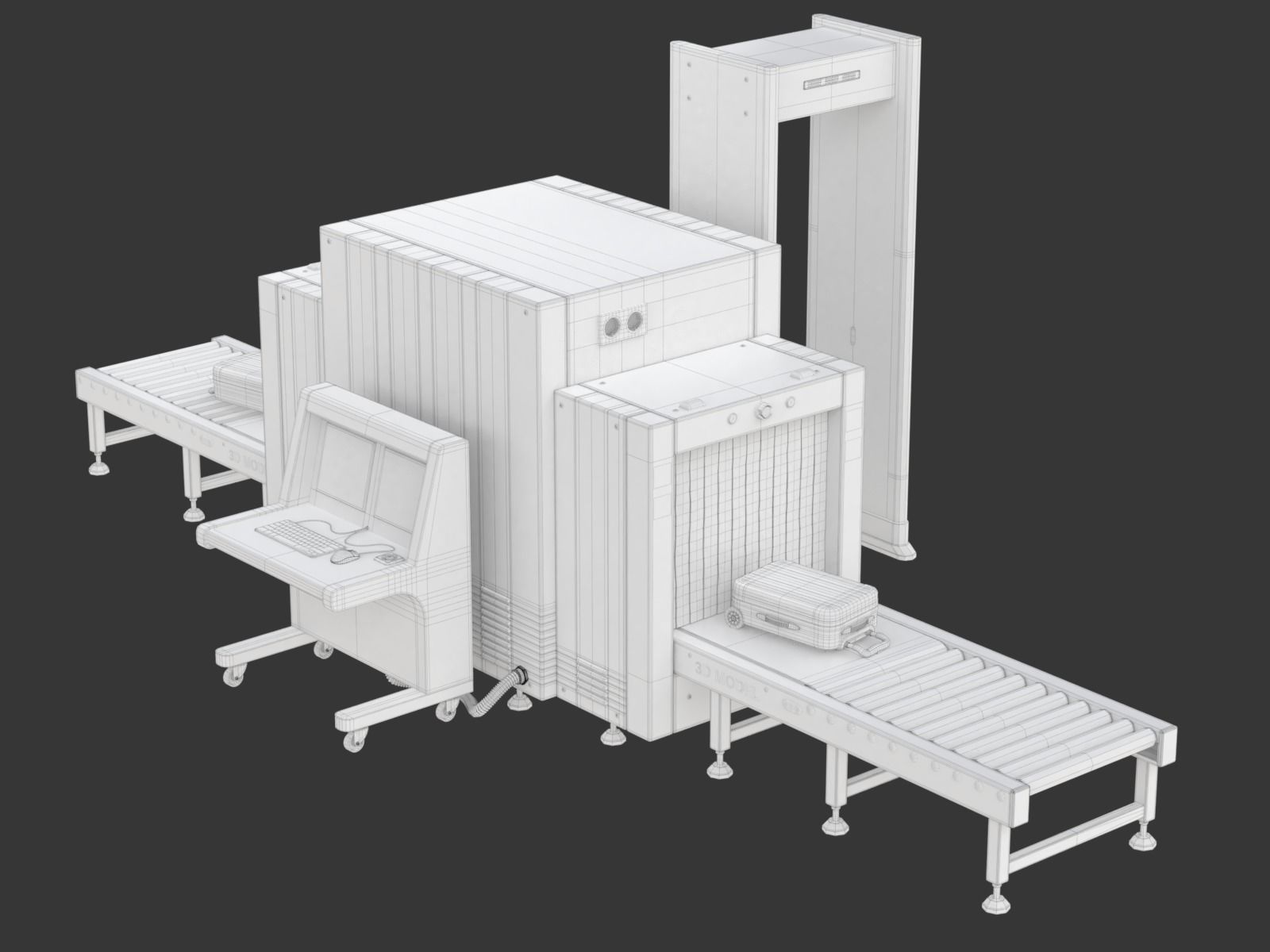 Airport Security Checkpoint 3D model_29