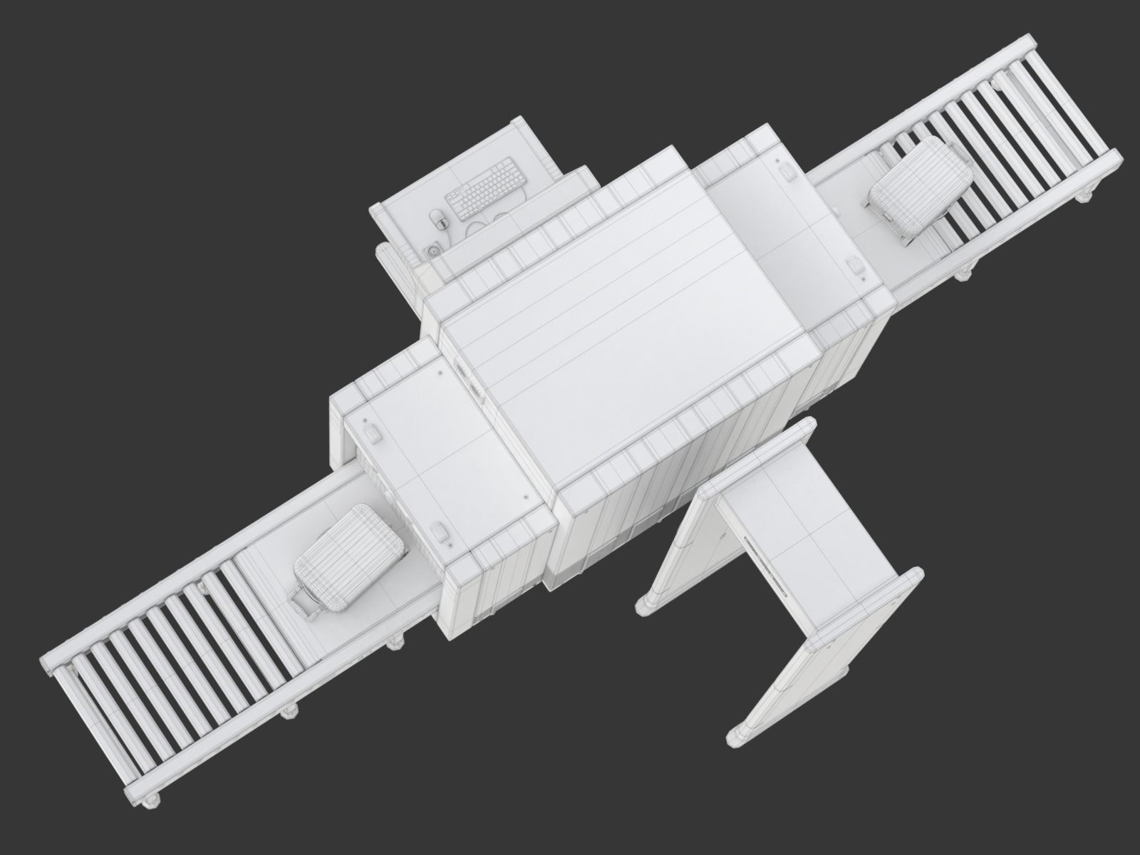 Airport Security Checkpoint 3D model_36