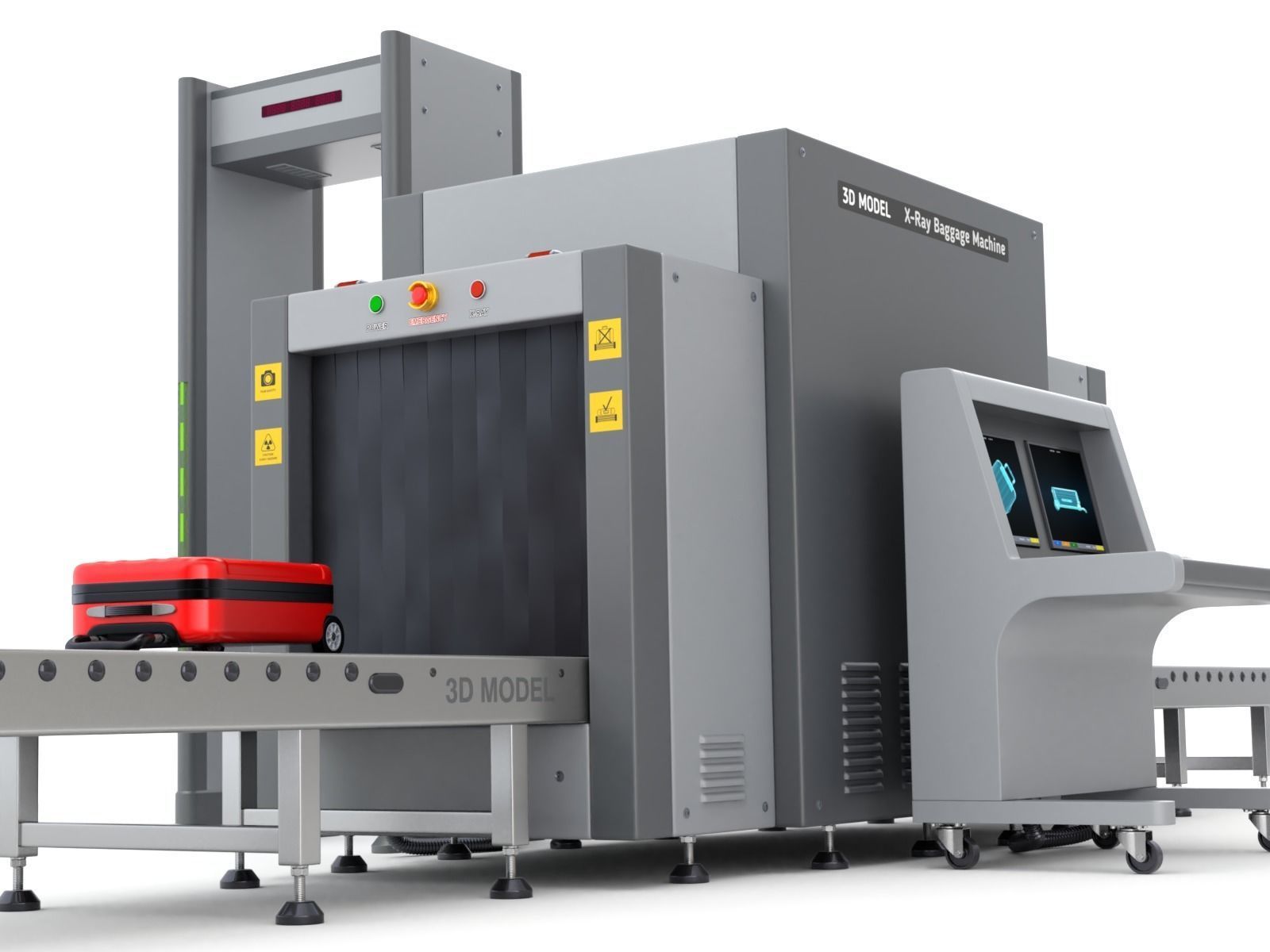 Airport Security Checkpoint 3D model_6