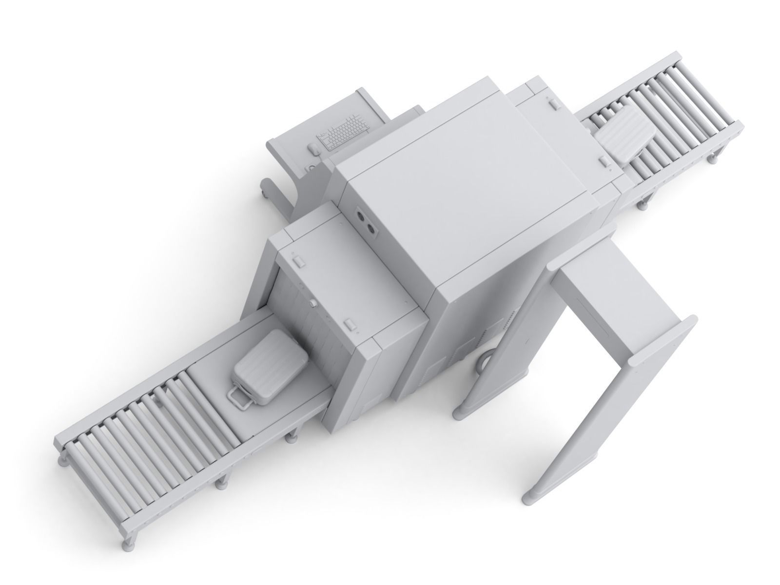 Airport Security Checkpoint 3D model_22