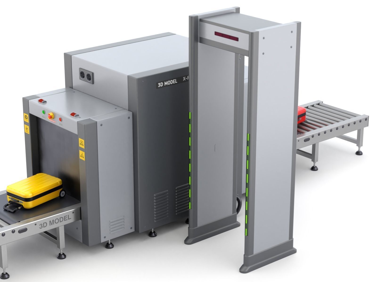 Airport Security Checkpoint 3D model_4