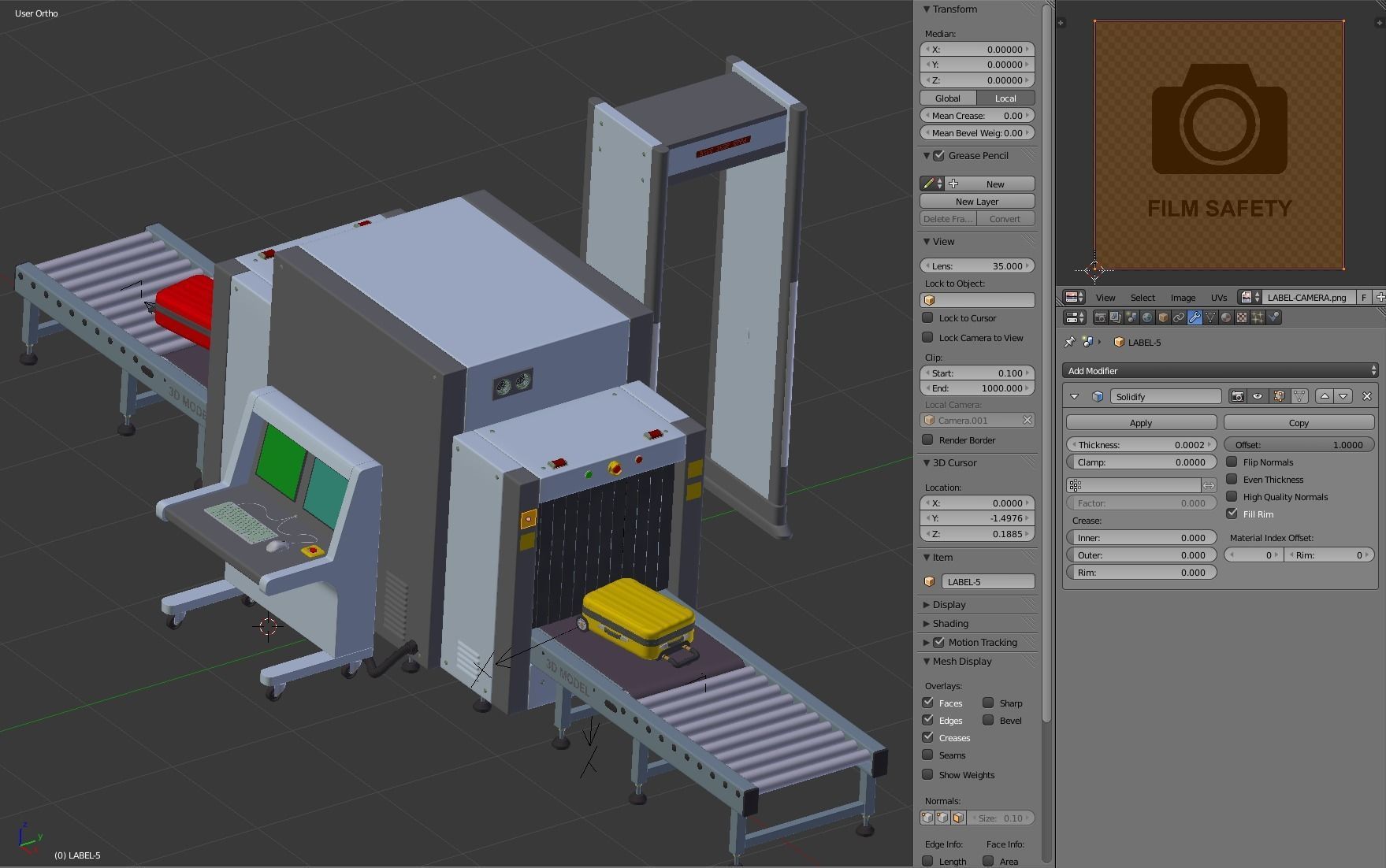 Airport Security Checkpoint 3D model_28