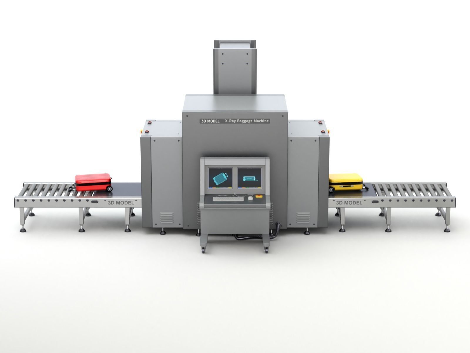 Airport Security Checkpoint 3D model_1