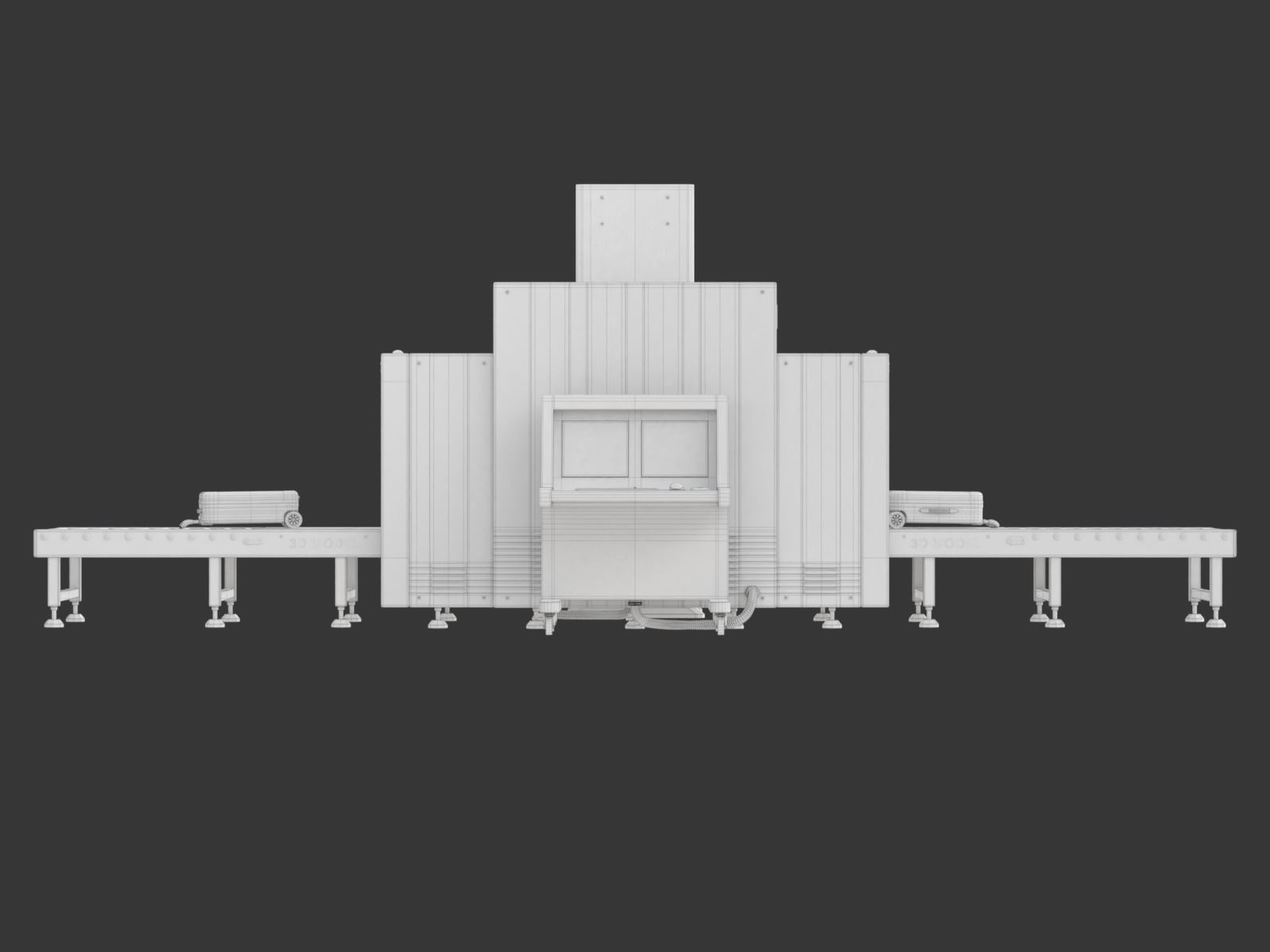 Airport Security Checkpoint 3D model_33