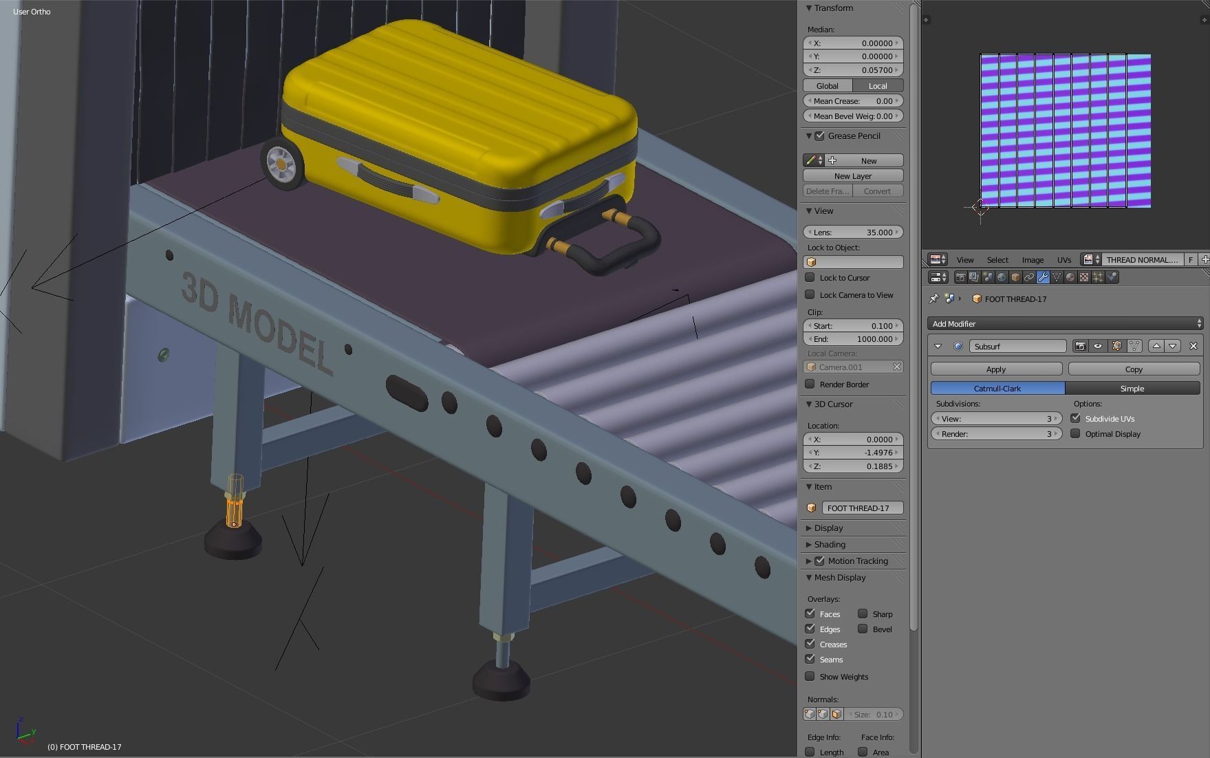 Airport Security Checkpoint 3D model_26