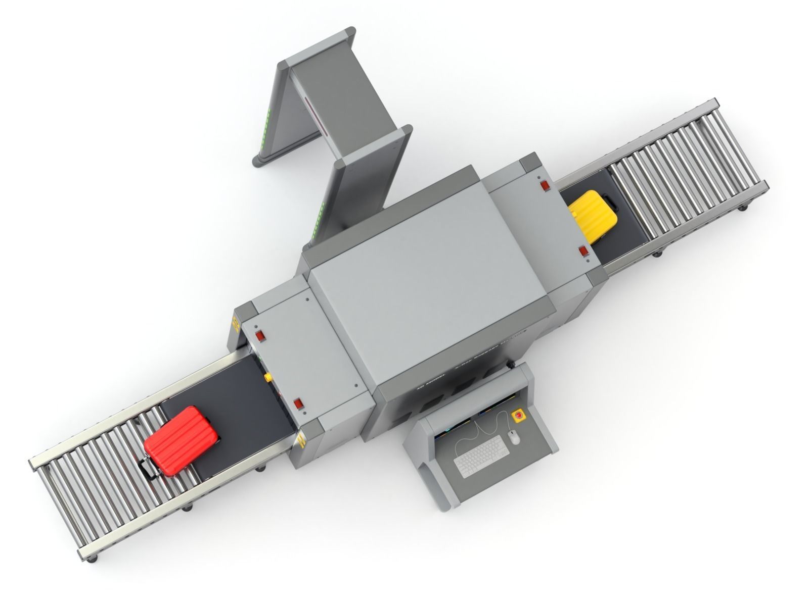 Airport Security Checkpoint 3D model_14