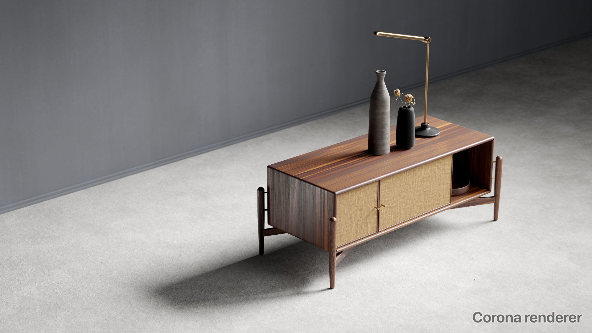 Moody furniture studio scene SWR 3D model_1