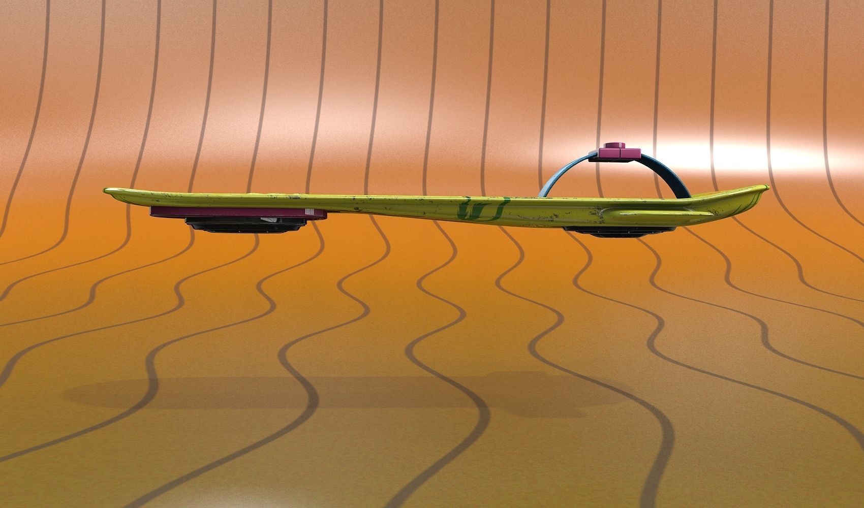 Hoverboard II Neon  Power Shock 3D model_4