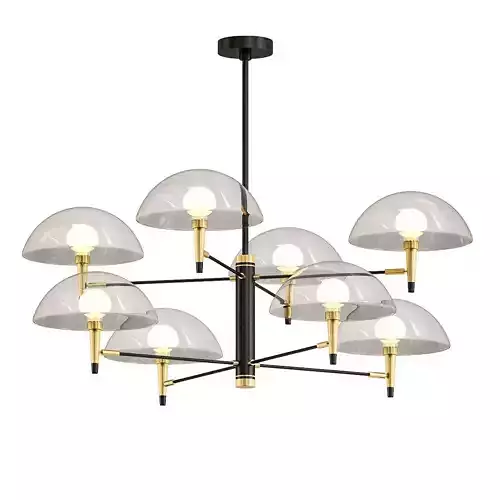 Untitled modern chandelier with clear glass shades