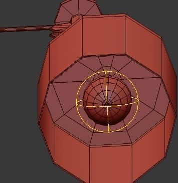 Untitled five light chandelier in brass with clear glass cyli... 3D model_3