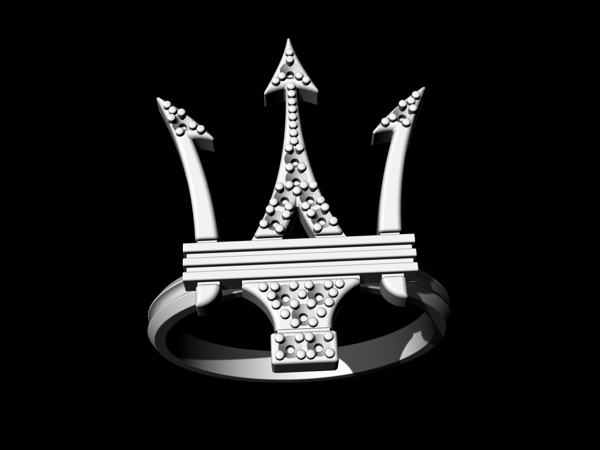 Poseidon Ring 3D print model_5