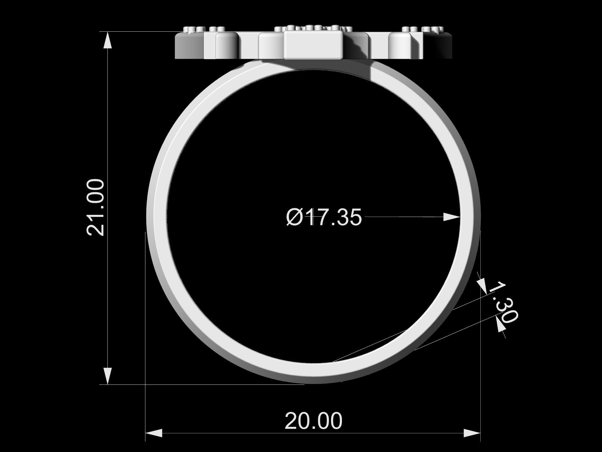 Poseidon Ring 3D print model_11