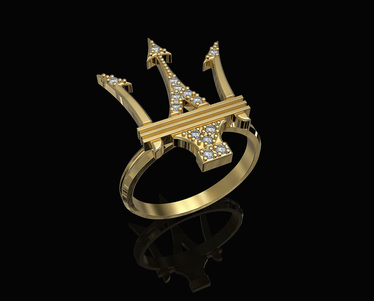 Poseidon Ring 3D print model_1
