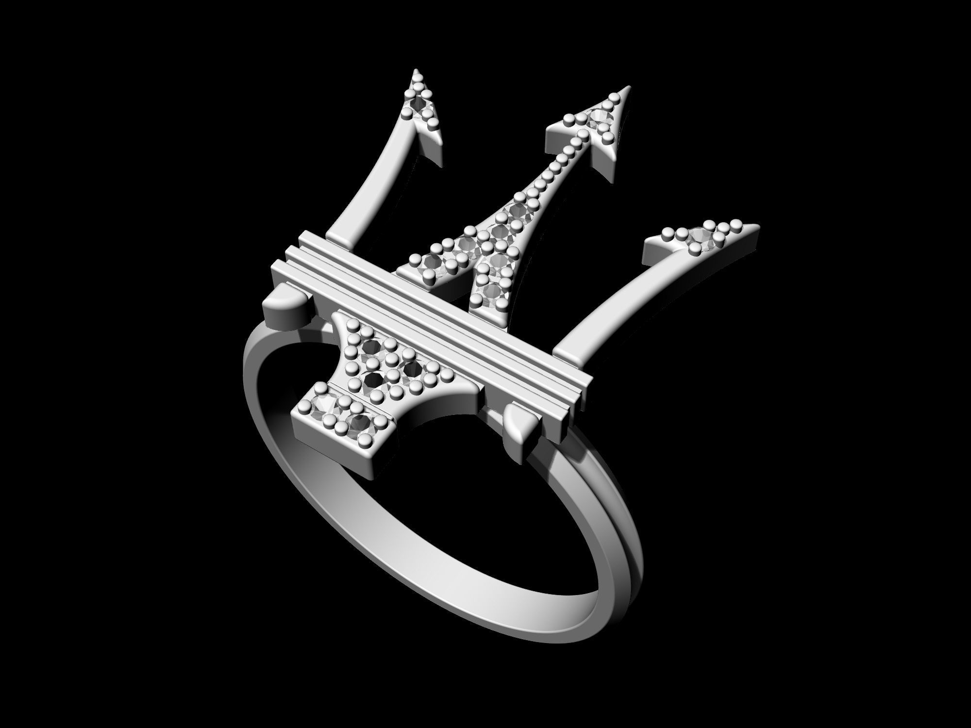 Poseidon Ring 3D print model_4