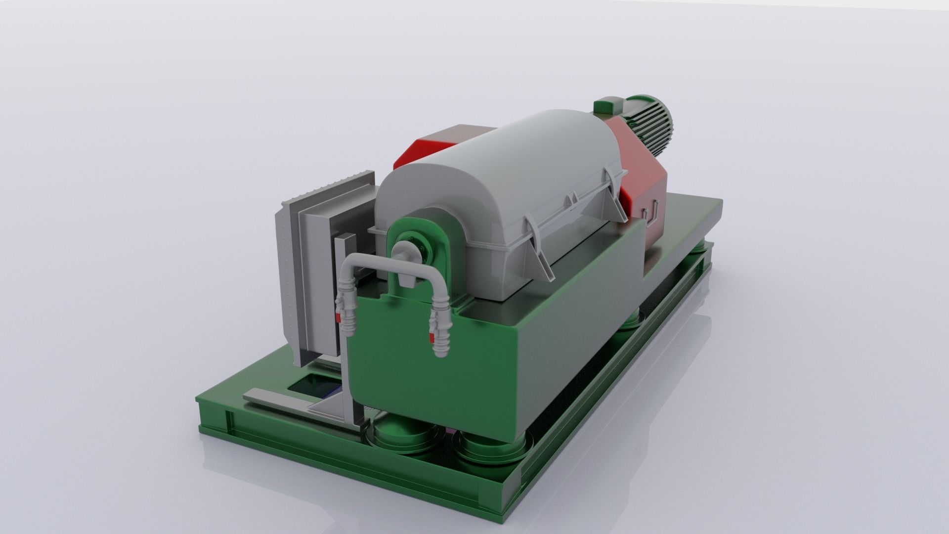 Waste Decanter Centrifuge Low-poly 3D model_5