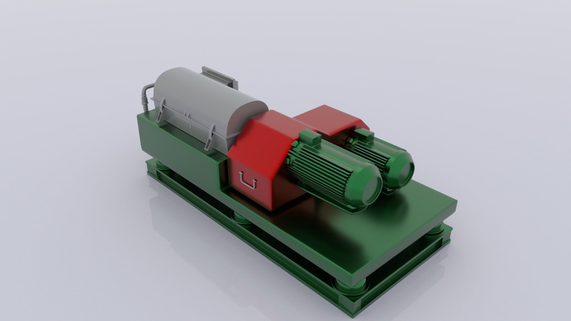 Waste Decanter Centrifuge Low-poly 3D model_3