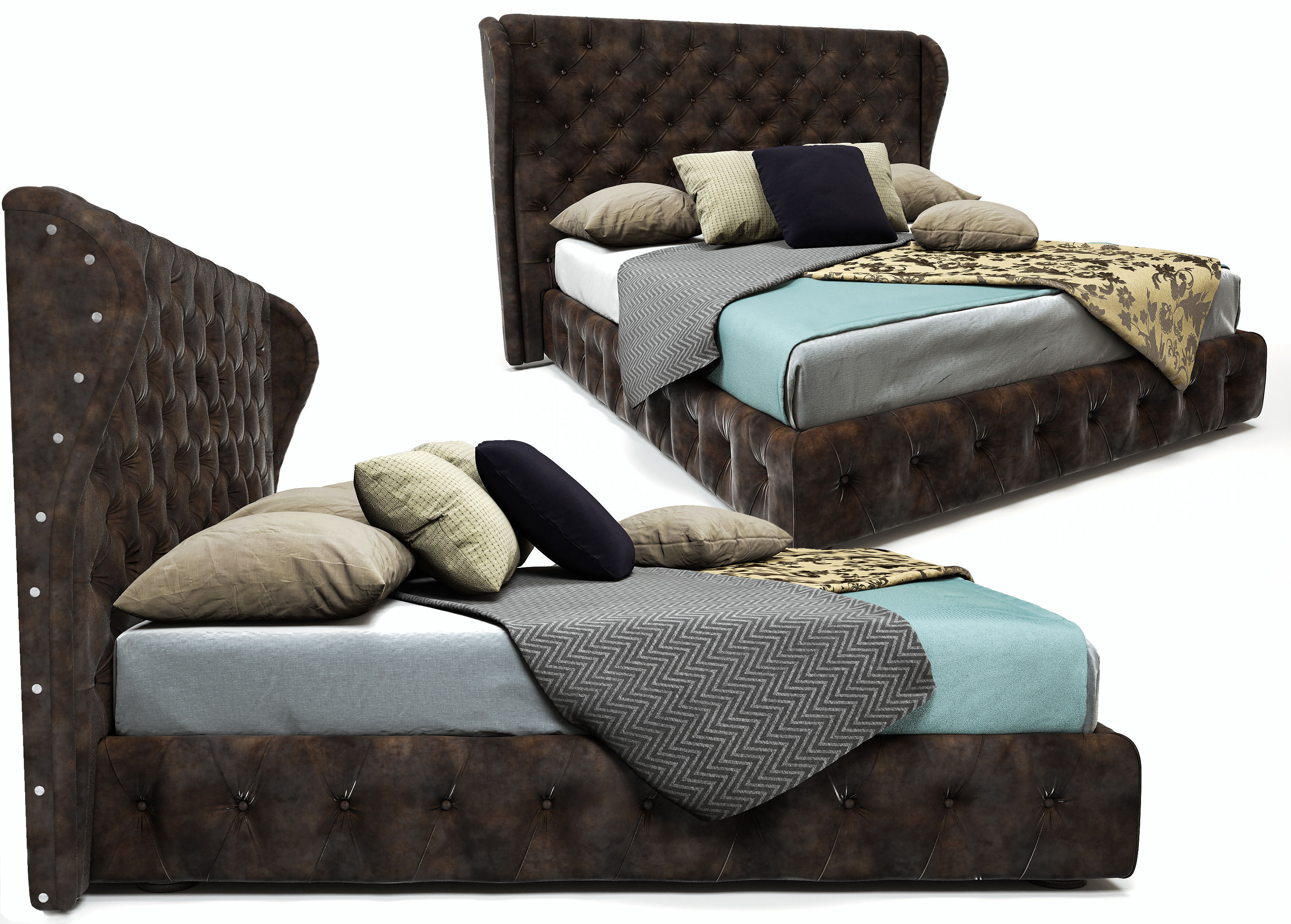 Rochebobois Maestro bed 3D model_5