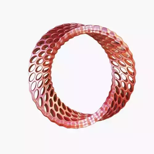Jewelry spiral ring 3D model