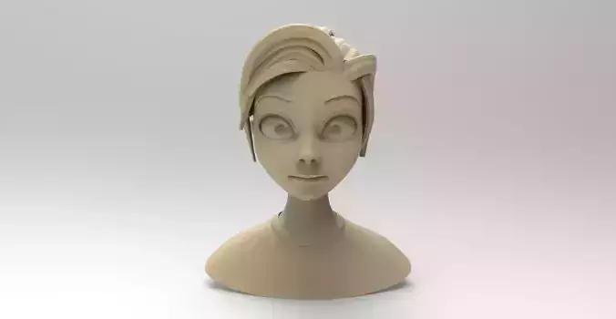 Stylized Female Bust Free 3D model