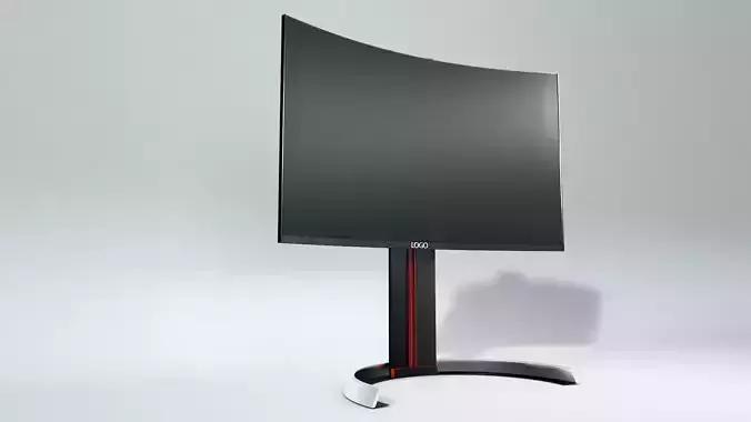 3d monitor model stand with frame