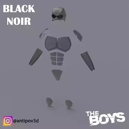 Black Noir The BOYS Armor for 3D Print Files 