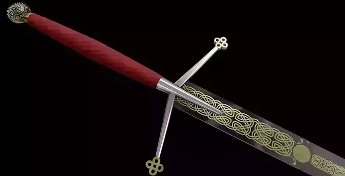 Scottish Claymore Sword Low-poly 3D model