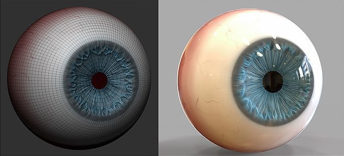 EYEBALL MODEL sphere Low-poly 3D model