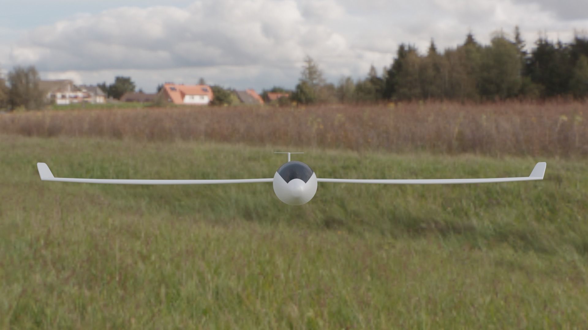 Plane Glider RC Toy  Low-poly 3D model_7