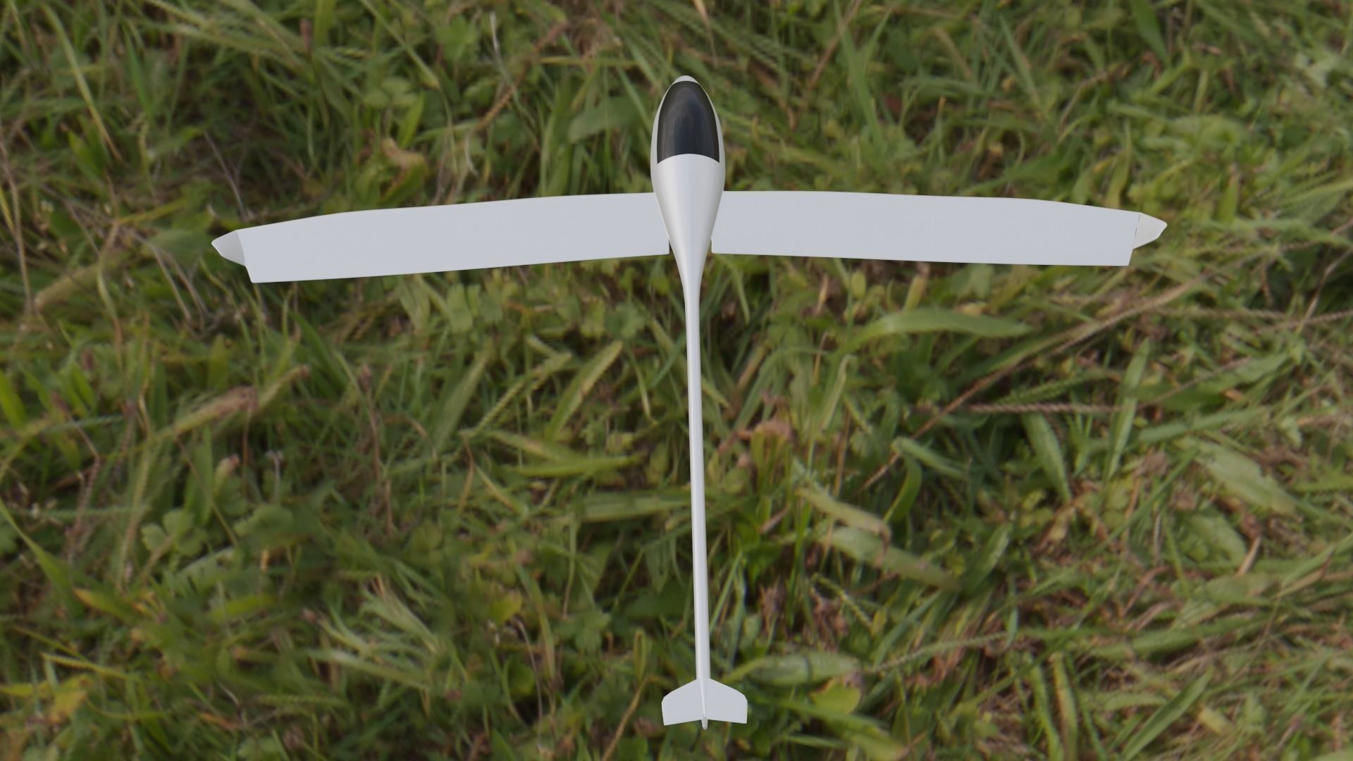 Plane Glider RC Toy  Low-poly 3D model_6