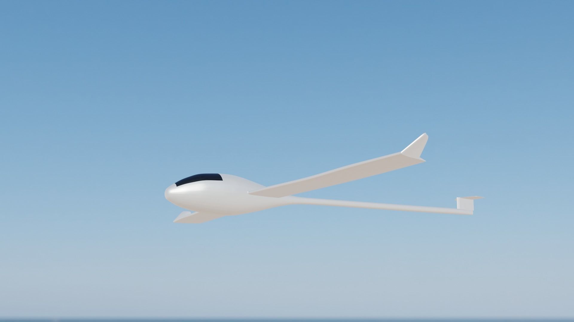Plane Glider RC Toy  Low-poly 3D model_8