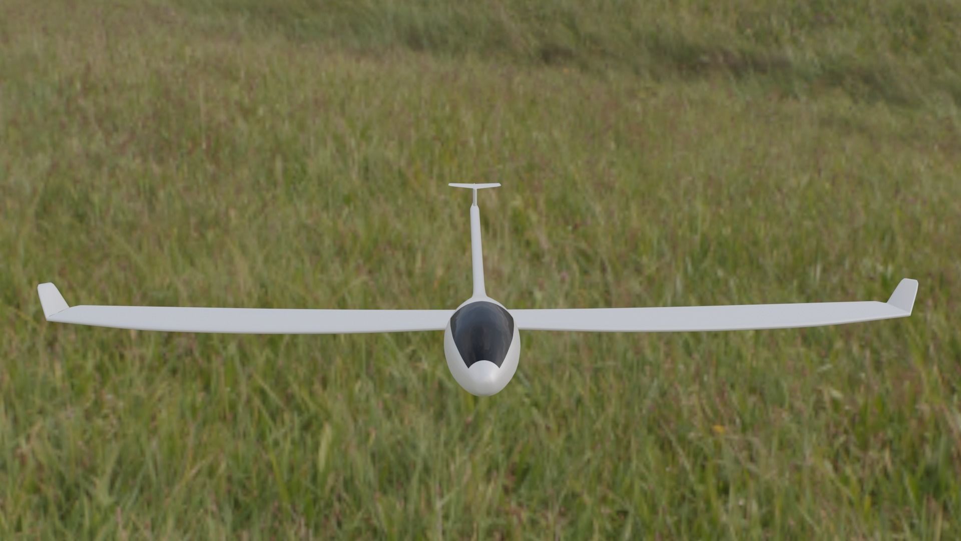 Plane Glider RC Toy  Low-poly 3D model_3