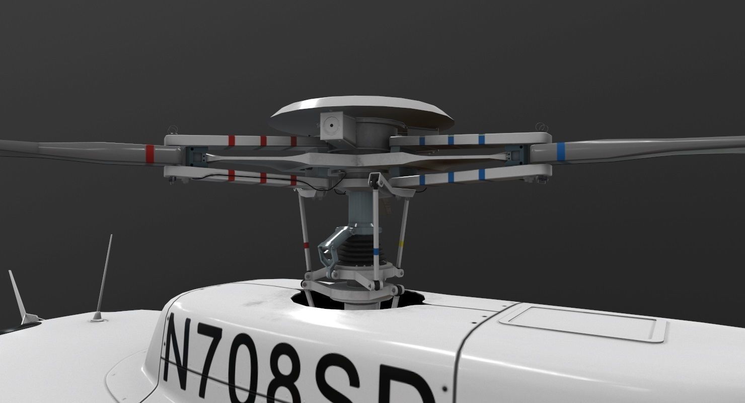 AS-350 San Diego Police Low-poly 3D model_6