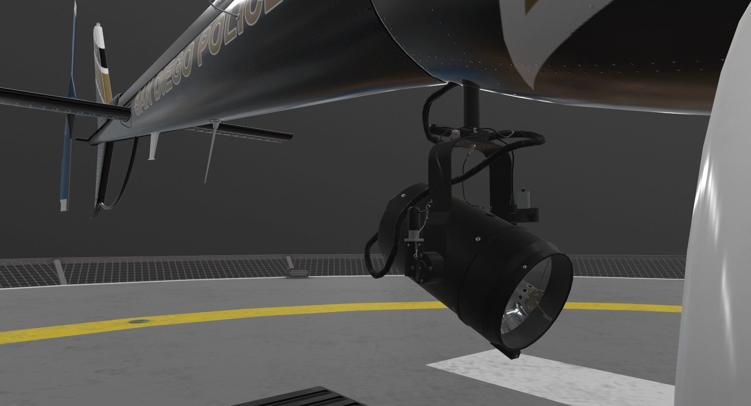 AS-350 San Diego Police Low-poly 3D model_8