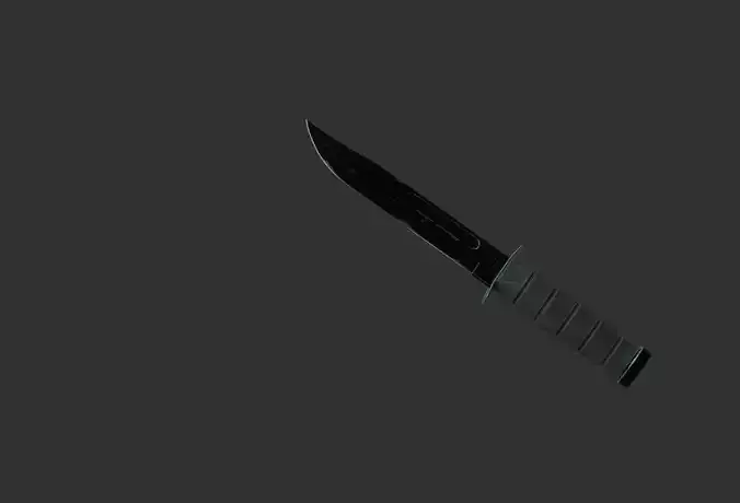 Knife battle model 3D for game asset