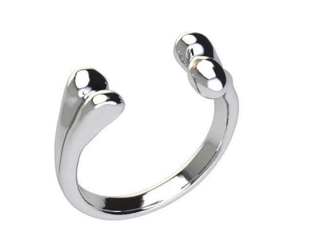 Printable 3d model Bone Ring 3D print model_3