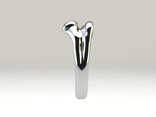 Printable 3d model Bone Ring 3D print model_7