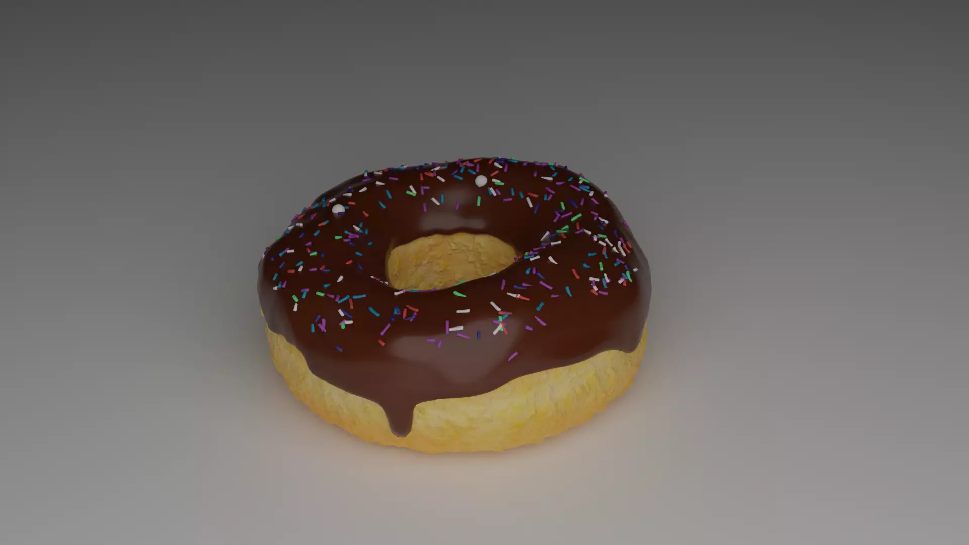 doughnut with icing 3D model_0