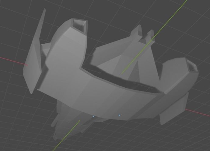 3d StarFighter star wars spaceship Low-poly 3D model_5