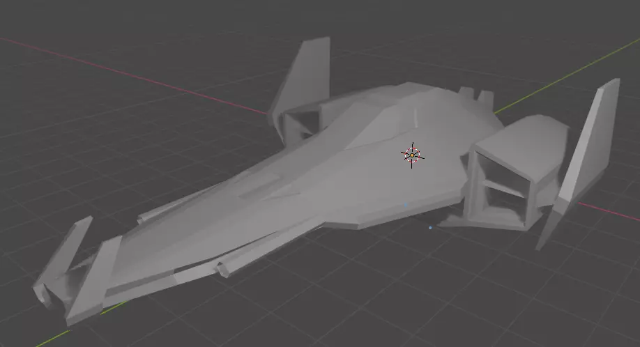 3d StarFighter star wars spaceship Low-poly 3D model_0