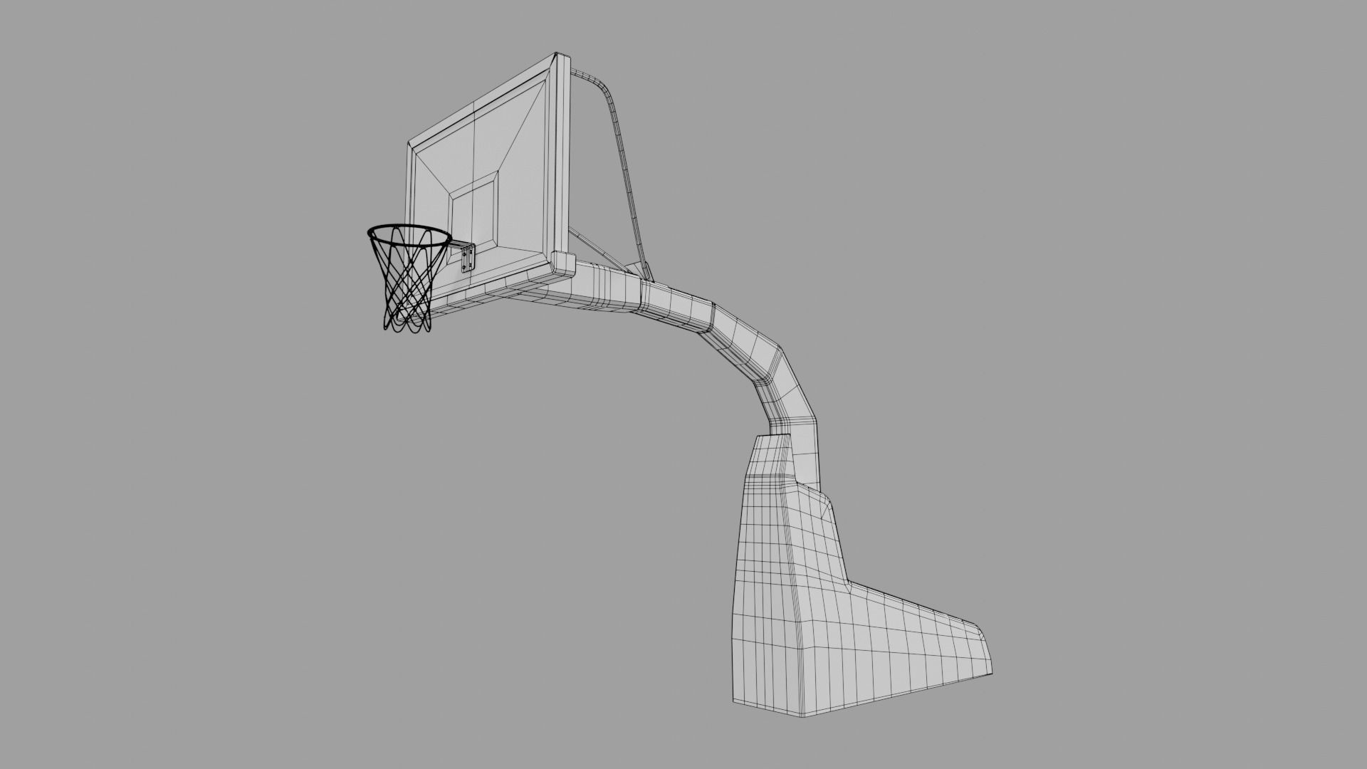 Basketball hoop 3D model_2
