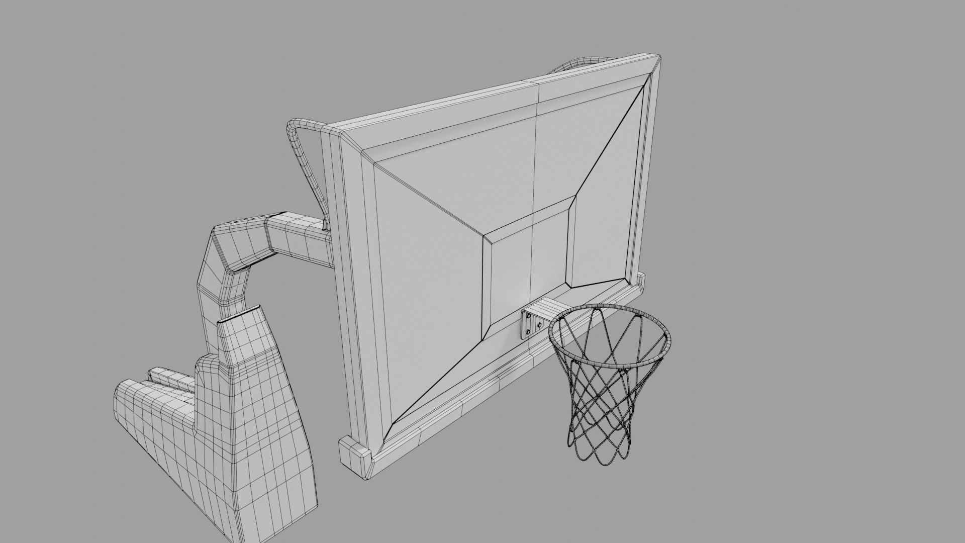 Basketball hoop 3D model_5
