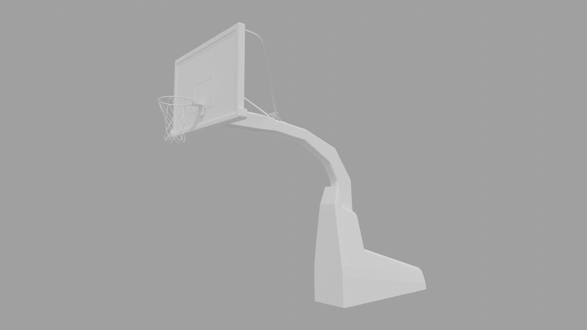 Basketball hoop 3D model_1