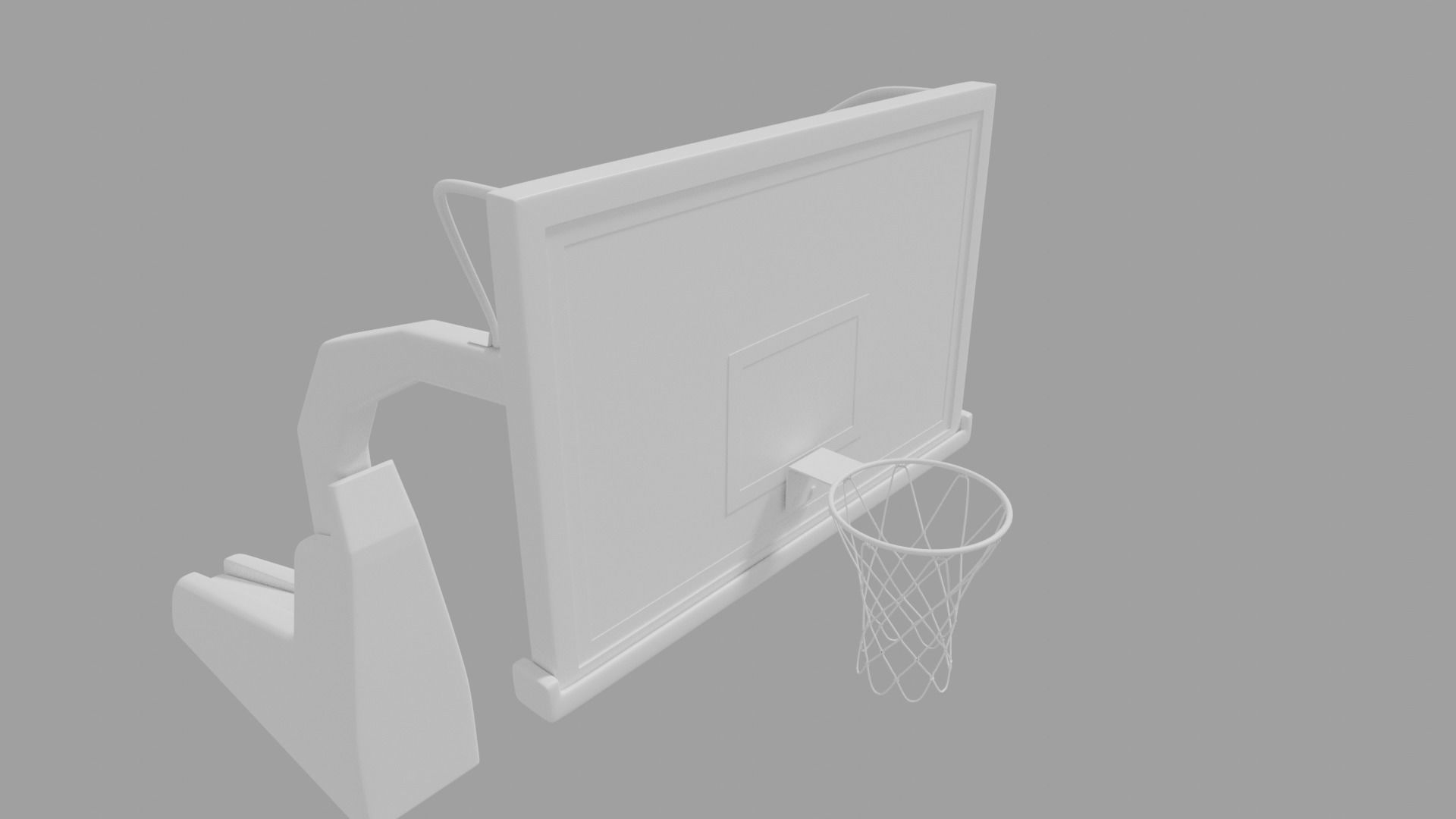 Basketball hoop 3D model_4