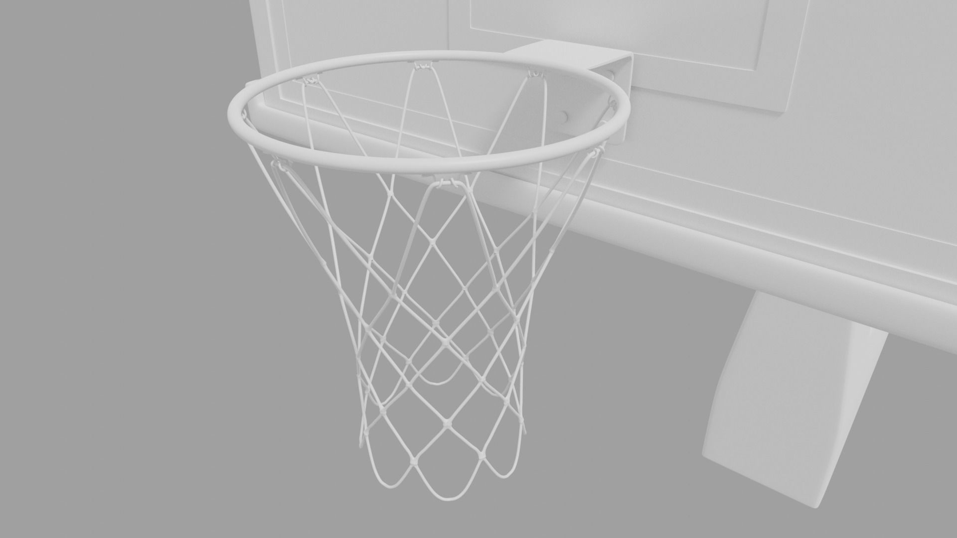 Basketball hoop 3D model_7